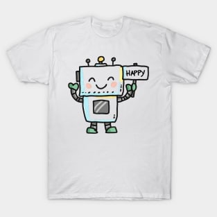 Cute Happy Robot T-Shirt